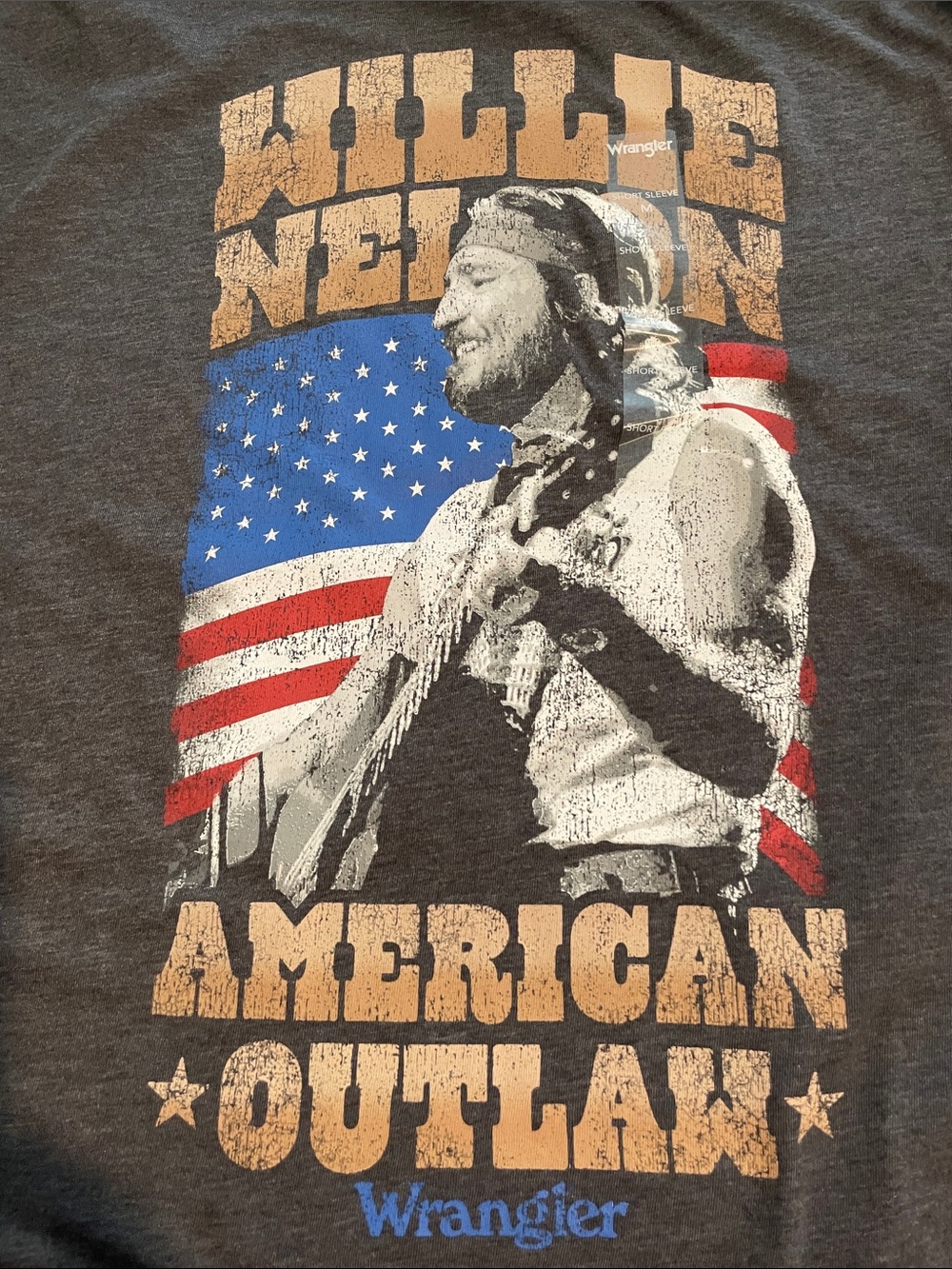 Wrangler WILLIE NELSON American Outlaw Tee Shirt Size Medium, NWT